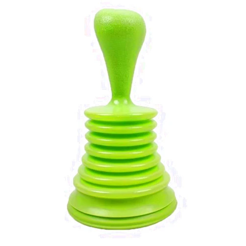 Edtoy Kitchen Bathroom Toilet Drain Sink Plunger Plumber Helper Unblock (Green)