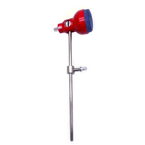 TUOREN Drum Kit Pedals Bass Drum Pedal Gray Felt Head Percussion Instrument Parts (Red)