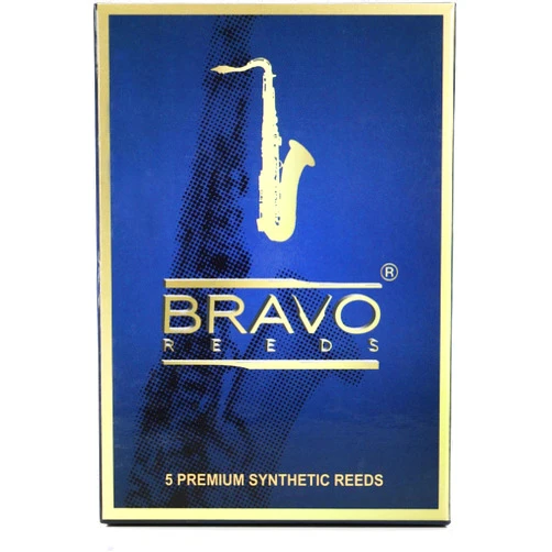 Bravo! Bravo BR-TS25 Synthetic Reeds for Tenor Saxophone, Strength 2.5 (Box of 5)
