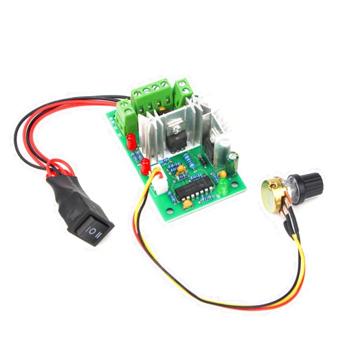 RioRand Upgraded Adjustable DC Motor Speed PWM Controller 10V 12V 24V 30V Reversing Switch 120W