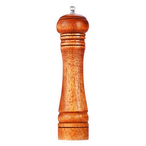 Perfekitsup Pepper Grinder Pepper Mill,Adjustable Coarseness Wooden Peppermill, Retro Style Ceramic Grinding Mechanism Salt Mill Refillable(8 Inch)