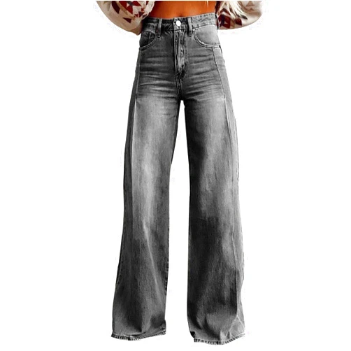 SERYU Flare Jeans for Women Vintage Wide Leg Boyfriend Baggy Stretchy High Waisted Denim Pants with Pockets