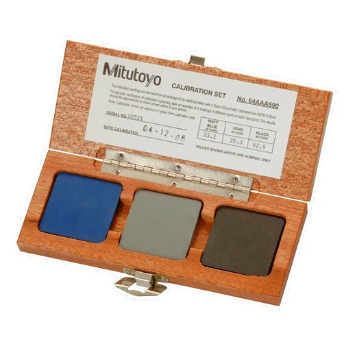 Mitutoyo Calibration Set, Shore D, Range 20, 40, 80, 64AAA590