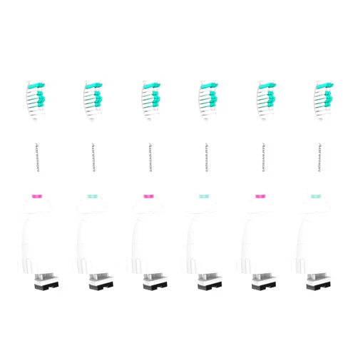 Aoremon Replacement Toothbrush Heads Compatible with Philips sonicare E-Series, 6 Pack Replacement Brush Heads Come with Caps