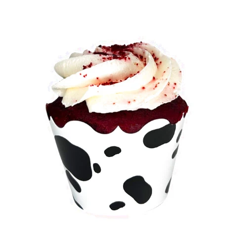 Oh that cupcake Cow Party Supplies Cupcake Wrappers (12 Pack) - Animal Print Barnyard Favors, Western Cowboy Wild West Party Decorations, Moo!