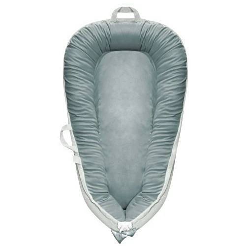 GUQDZOF Baby Lounger - Baby Lounger for Newborn 0-24 Months, Baby Nest Breathable & 100% Cotton and Velvet Cover Adjustable Portable Infant Lounger, Co Sleeper for Baby in Bed, Baby Essentials and Gifts