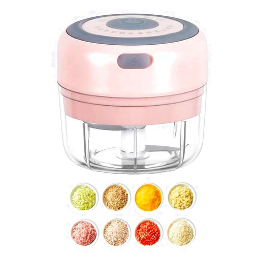 Hviww Electric Mini Garlic Mincer, 100ML USB Vegetable Onion Chopper, Portable Small Food Processor for Ginger, Chili, Vegetables