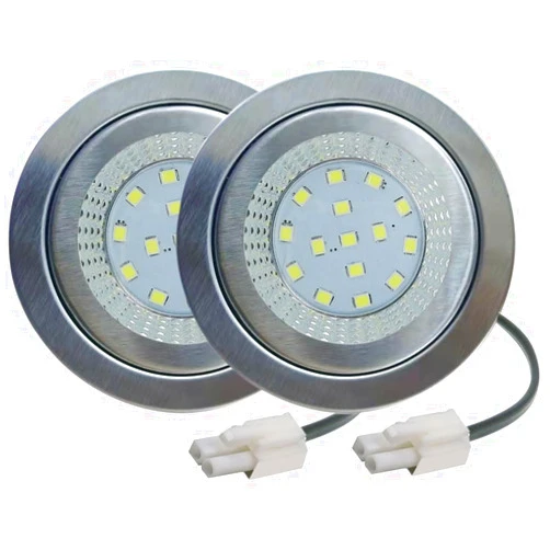 LIDESENMO 2-Pack 1.5W LED Cooker Range Hood Bulb Light 12V DC 60mm Hole Closet Light Undercabinet Light Recessed Downlight Clear Glass 20W Halogen Equivalent (Warm White 3000K)