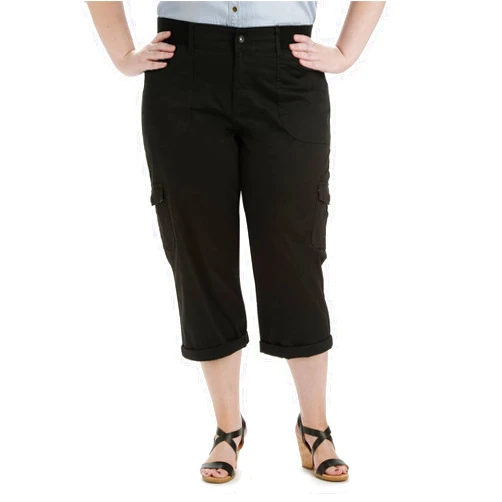Lee Women's Relaxed Fit Austyn Knit Waist Cargo Capri Pant