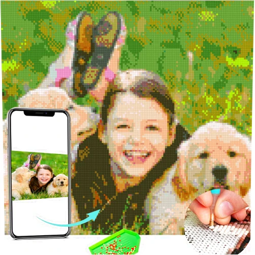 CleverFine Personalized Custom Diamond Painting Kits for Adults Art Picture Full Drill