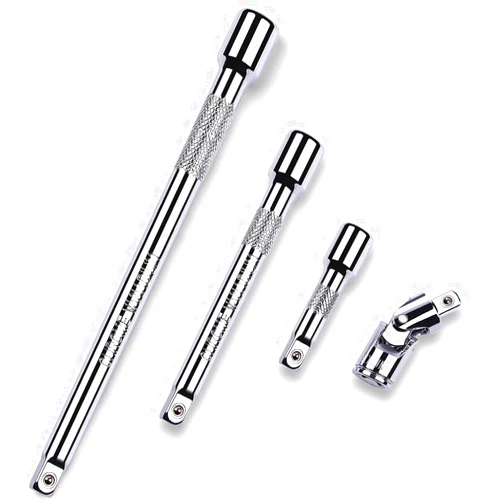 StrugDeas 4 Piece 3/8 Inch Drive Extension Bar Set, 3/8 Inch Drive Socket Extension Set Includes 3, 6, and 10 Inch Extensions and 3/8 Inch drive Universal Joint Socket