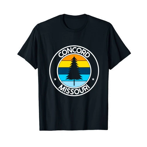 Missouri City Pride Pine Tree Retro Sunset Concord Missouri MO USA City Pride Retro Sunset T-Shirt