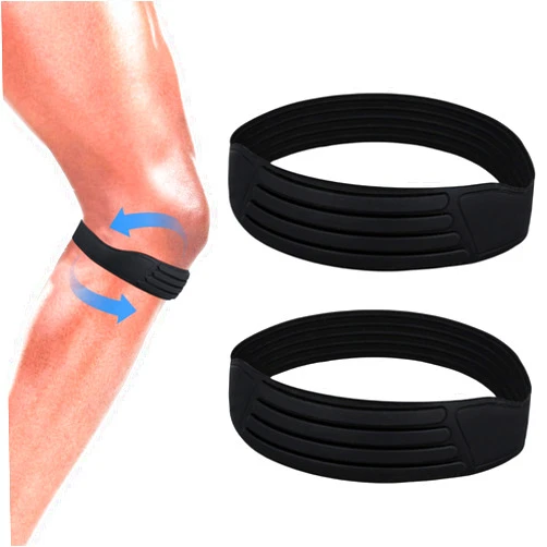 PEUTIER 2pcs Patellar Tendon Support Strap, Patella Stabilizer Pain Make Knee Band Pain Relief Comfortable Silicone Knee Brace Pads for Running Jumpers Sports Football Volleyball Basketball Men Women