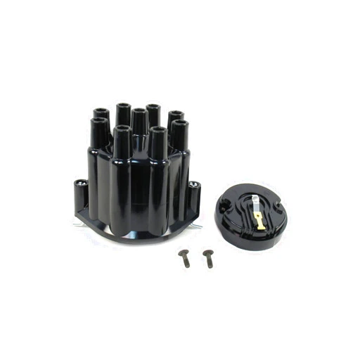 PerTronix D600700 Flame-Thrower Billet Electronic Ignition Distributor Cap and Rotor Kit, 8 Cylinder Engine, Black