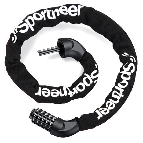 Sportneer Bike Lock: 5 Digit Combination High Security Anti Theft Bike Chain Lock - 3.2/3.6/4ft Heavy Duty Resettable Keyless Bicycle Lock for Bike, Motorcycle, Scooter, Door & Gate - 4/6mm Thick