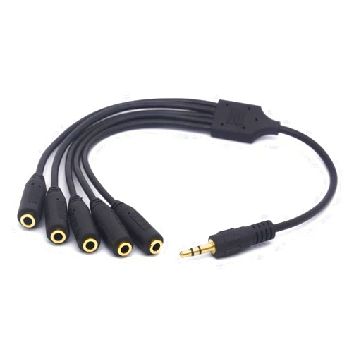 PIIHUSW 3.5mm Headset Splitter, 5 Way 1/8