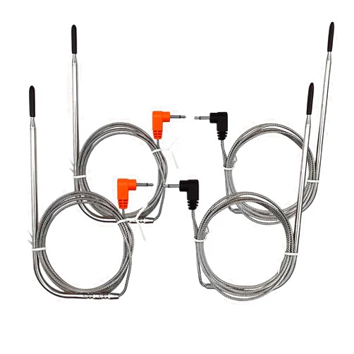Riida Replacement BBQ Meat Thermometer Probe 4-Pack | Interchangeable Probes&Durable Stainless Steel | for BBQ,Grilling, Oven,Smoker | Compatible with Riida TM08,Thermopro TP20,TP08,TP25&More