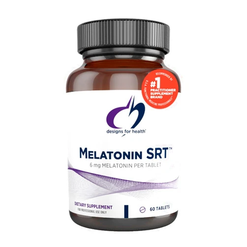 Designs for Health Time Release Melatonin SRT - Melatonin Supplement for Sleep - Sleep Supplement for Adults, 6mg Per Tablet - Vegan + Non-GMO (60 Tablets)
