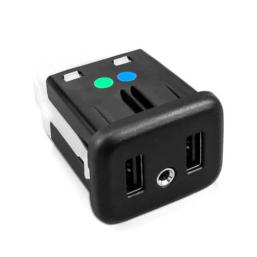 JUFWKO USB Port AUX Interface Jack Replace 13519224 Fits for Buick Cadillac Chevrolet GMC 2016 2017 2018, AUX Jack Car Audio Player and Dual USB Port Interface