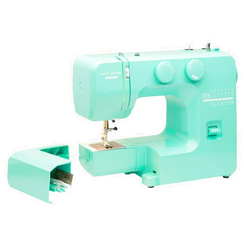 Janome Arctic Crystal Easy-to-Use Sewing Machine with Interior Metal Frame, Bobbin Diagram, Tutorial Videos, Made with Beginners in Mind!, Turquiose