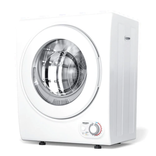 ROVSUN 110V Portable Clothes Dryer, High End Laundry Front Load Tumble Dryer Machine with Stainless Steel Tub & Simple Control Knob for Apartment, Dorm-850W, White