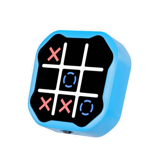 MASSRT 3 in 1 Electronic Tic Tac Toe Game, Handheld Digital Tic Tac Toe Bolt Game with Silent Mode, Portable Learing Toy Gift for Kids & Adults, Blue (One Pack)