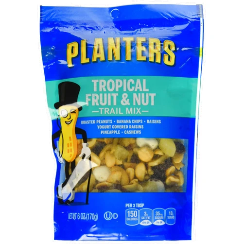 Planters Tropical Fruit & Nuts Trail Mix (6oz Bags, Pack of 6)