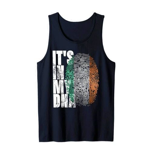 Distressed Irish Pride Apparel, Clothing & Outfits Its In My DNA Irish Retro Vintage Celtic Gifts Ireland Flag Tank Top