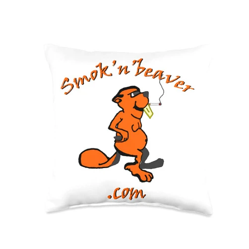 Smok'n'beaver Handbag Throw Pillow, 16x16, Multicolor