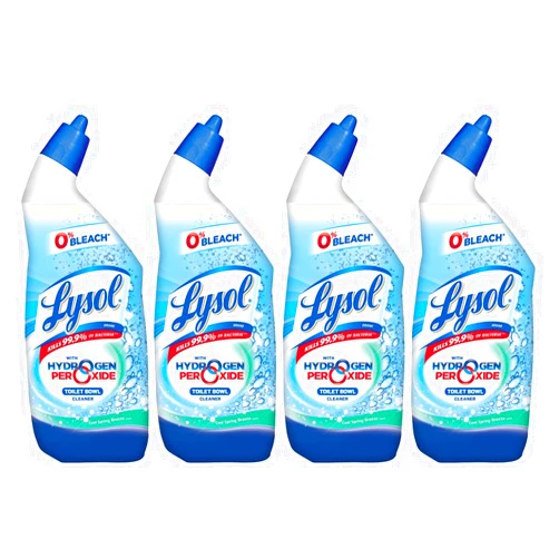 Lysol Bleach Free Hydrogen Peroxide Toilet Bowl Cleaner, Fresh, 24 oz (Pack of 4)