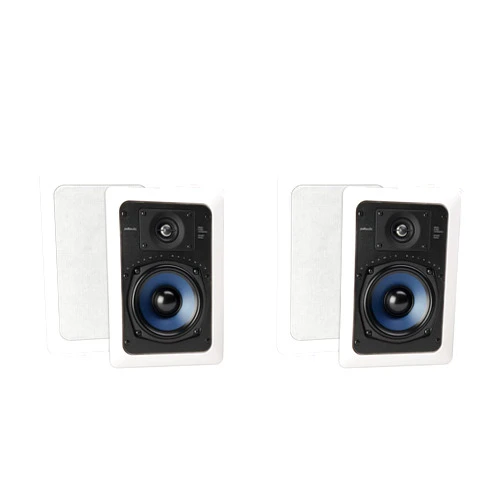 Polk Audio RC55i 2-Way Premium in-Wall-Speakers (4 Speakers - 2 Pairs) | Perfect for Damp and Humid Indoor/Outdoor Placement | Set of 4 Speakers (White, Paintable-Grille)