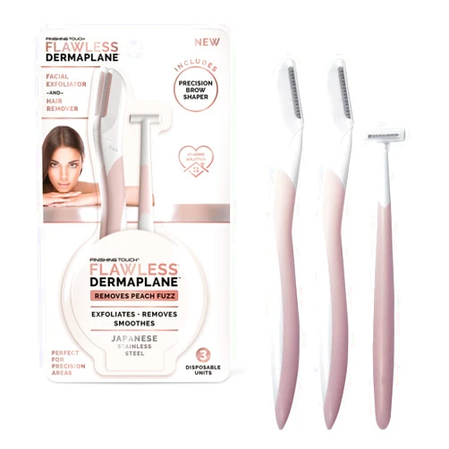 Finishing Touch Flawless DermaPlane Travel Pack Facial Exfoliator & Hair Remover