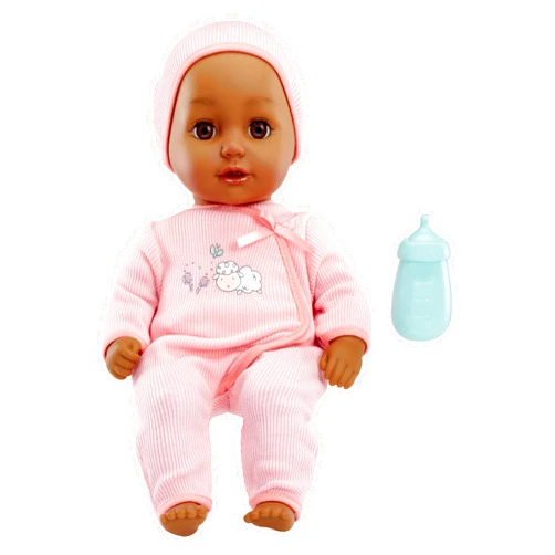Baby Born My First Baby Doll Harper - Dark Brown Eyes: Realistic Soft-Bodied Baby Doll for Kids Ages 1 & Up, Eyes Open & Close, Baby Doll with Bottle, 14 inch