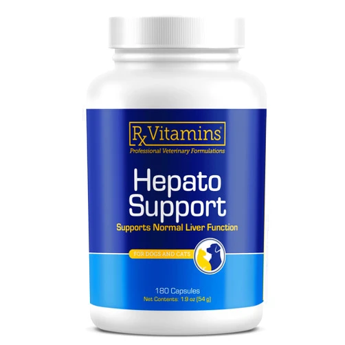 Rx Vitamins Hepato Support for Dogs & Cats - Liver Support Supplement with Milk Thistle for Dogs and Cats - Hepatic Dog Supplement Enriched with Vitamin B Complex - 180 capsules