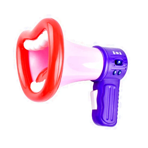 Dmcun Megaphone Voice Changer Horn Toy ， Recording Handheld Plastic Party Loudspeaker Gift