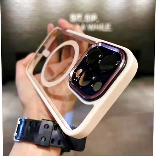 JDJR Tinted Shockproof Magnetic for iPhone Case, for iPhone 15/14/13/12 Pro Max Magnetic Case (D-Pink,for iPhone 14)