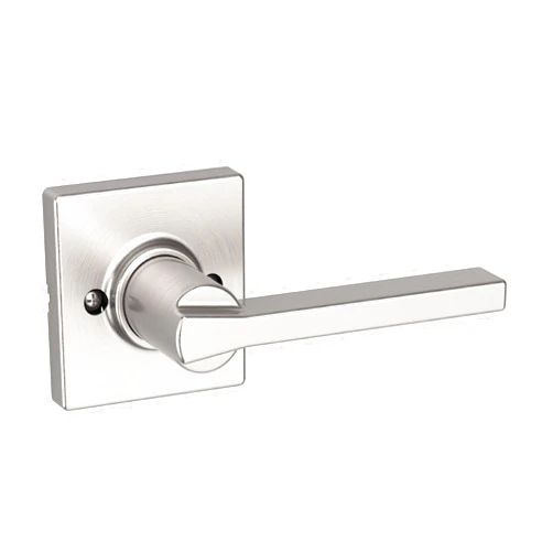 Kwikset Casey Dummy Door Handle, Single Sided Lever for Closets, French Double Doors, and Pantry, Satin Nickel Non-Turning Reversible Interior Push/Pull Lever, with Microban Protection
