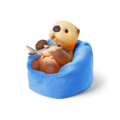 Party Animals Win Series Figures - OTTA Action Figure with Detachable Sofa - 3.35in PVC Collectible Figure for Display, Otter Figure Gift Ideas for The Holiday, 1PC