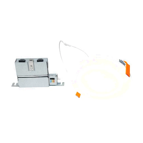 HALO HLBPH 6 inch Canless Recessed Downlight w/Remote Driver/Junction Box Integrated LED Kit Selectable 2700K, 3000K, 3500K, 4000K, 5000K CCT New Construction 6 inch White