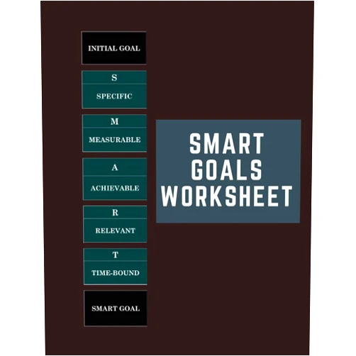 Chudy Design Promotion SMART Goals Worksheet: Template For Goals Achievements | 100 Pages, 100 Goals