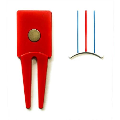 Less is more golf Golf Ball Mark Repair Tool, with Triple Track Ball Marker