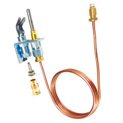 MCAMPAS Q314A4586 Pilot Burner with Thermocouple Assembly for Gas Furnaces, Boilers and Water Heaters - Natural Gas and Propane Gas Pilot Burner with Thermocouple Kit