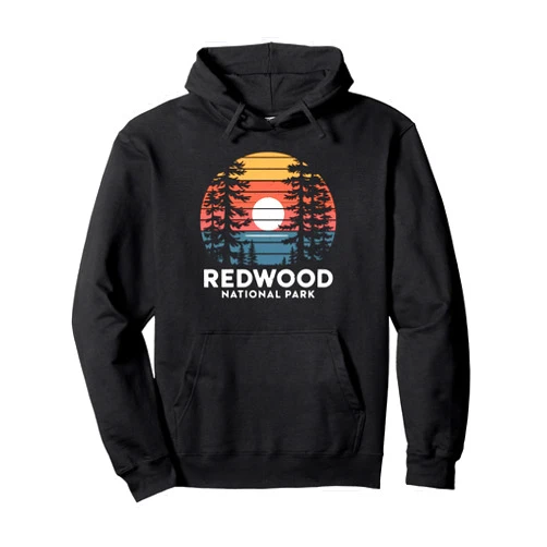 Redwood Forest California National Parks Souvenir Redwood National Park Adventure Vintage National Park Pullover Hoodie