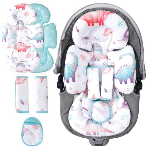 E1F1NN DOT Infant Car Seat Insert, 2-in-1 Head & Body Carseat Support for Baby Newborn Toddler with Strap Covers, Reversible Ultra-Soft Cushion for Baby Carseat, Stroller, Swing & Bouncer​