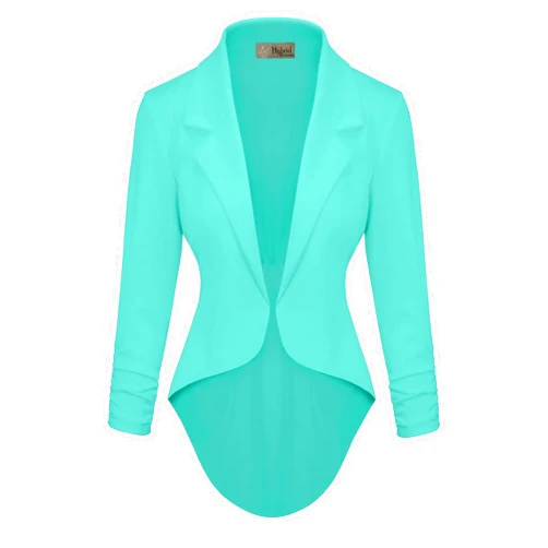 Hybrid & Company Womens Casual Work High Low Blazer Jacket - JK45590