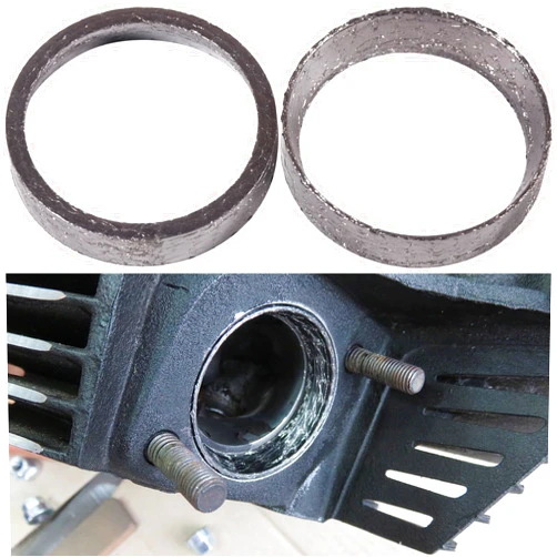 LYNSHINE Harley Davidson Exhaust Gasket,Sportster Dyna Evo Softail,for 1984-later Motorcycle Two Brother Twin Cam 2 into 1 Touring Harley Davidson Exhaust Pipe Gasket 48mm 65324-83C.