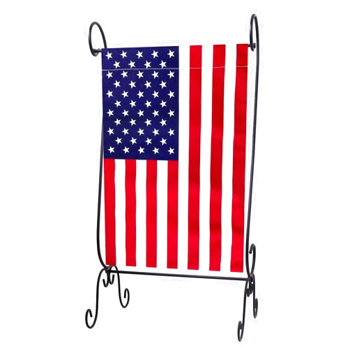 ESTTOP Scroll Garden Flag Stand Metal Iron Flag Holder Stand for Outside or Inside House Patio Balcony Decor Suitable for 12x18 Garden Flags