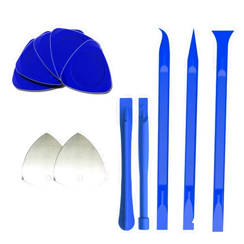 HEDGBOBO 10pcs Plastic Spudgers + 2 Metal Triangular Pry Bar Set for iPad, Laptop, iPhone, Nintendo Switch, Keyboard, MacBook, Xbox, PS4, Desktop LCD, Handheld Game Console, hp Removal kit