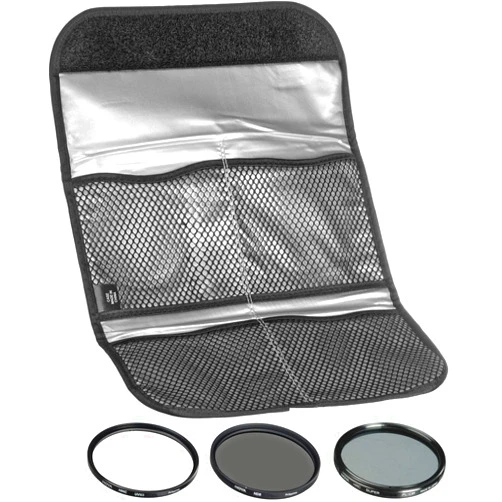 Hoya 77mm (HMC UV/Circular Polarizer / ND8) 3 Digital Filter Set with Pouch
