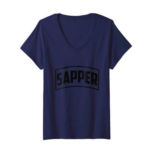 Castle Preps Womens SAPPER Tab - Combat Engineer V-Neck T-Shirt